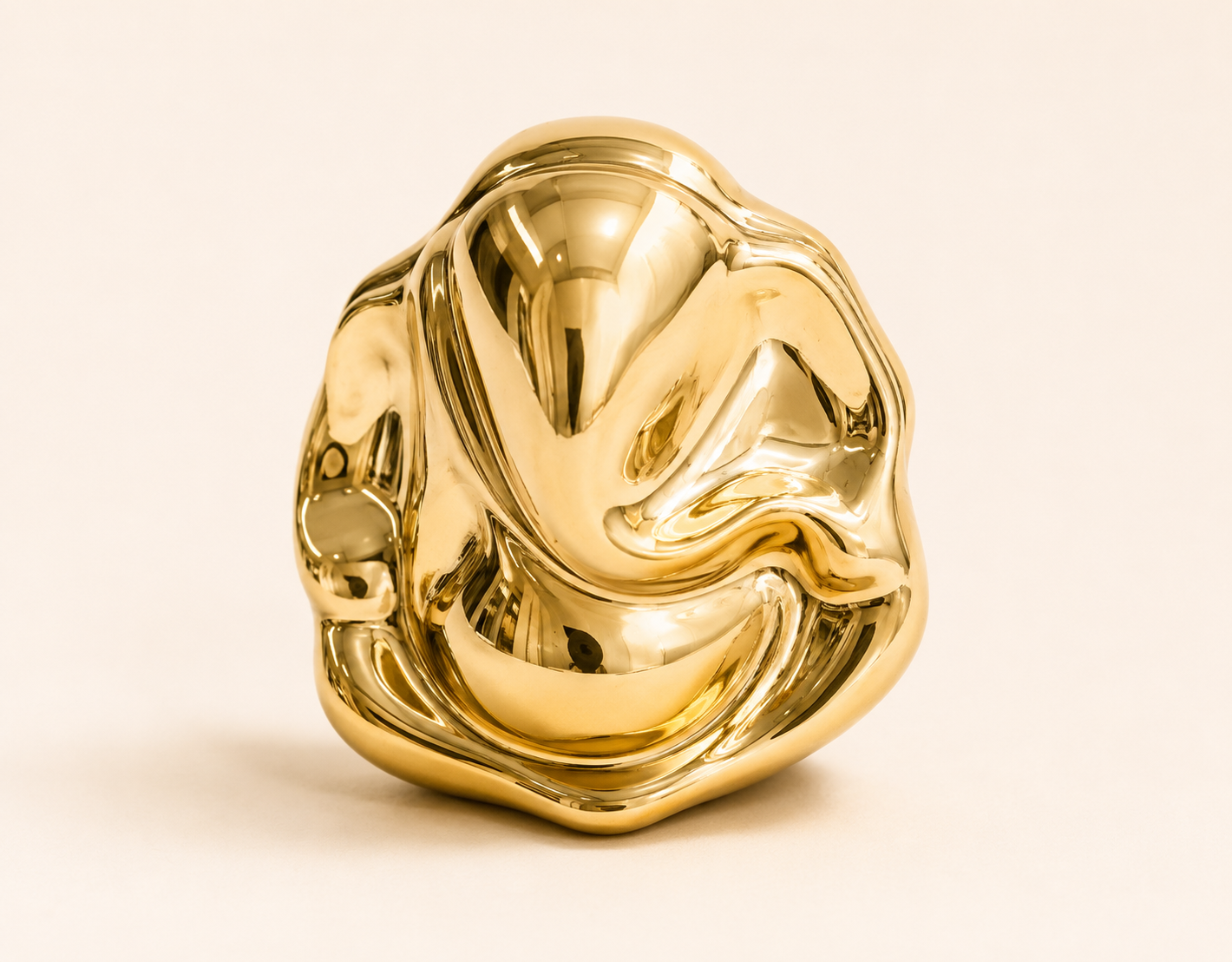 Gold vacuum-metallised Ganesh ji idol